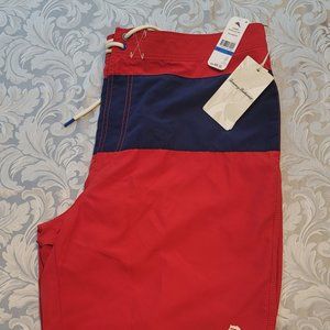 TOMMY BAHAMA MENS BOARD SHORTS  RIBBON RED